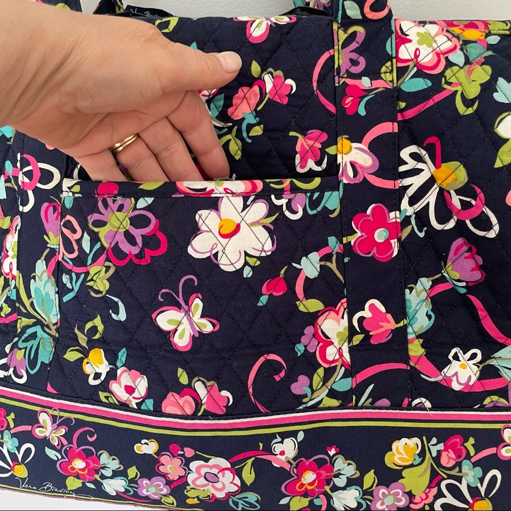 Vera Bradley Blue Floral Travel Duffle Bag - XL - Picture 3 of 12